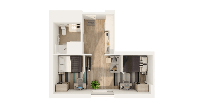 Shared Bedroom - Suite Style 1-1SD2