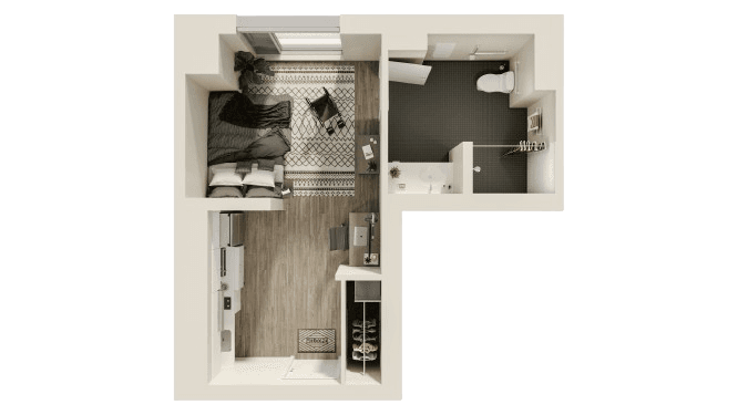 One Bedroom - Suite Style 1-1BF1