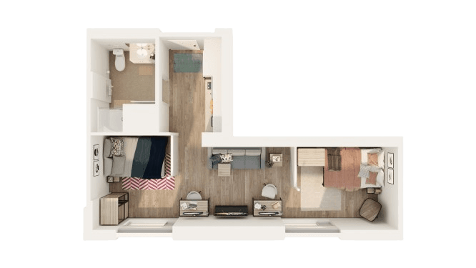 Shared Bedroom - Suite Style 1-1SB2
