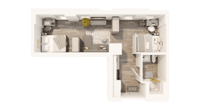 Shared Bedroom - Suite Style 1-1SB3